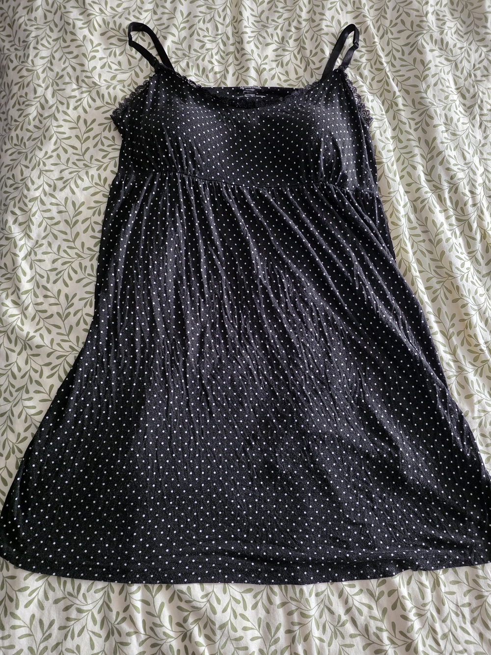 Motherhood Maternity Sleep Polka Dot Nursing/Pajama Top - Black & White Nursing